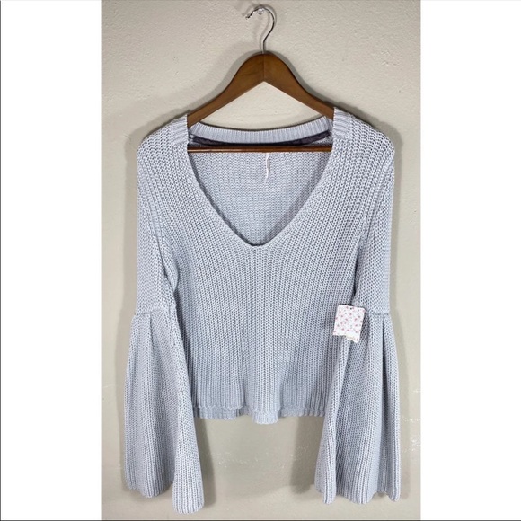 Free People Sweaters - Free People Cropped Bell Sleeved Sweater